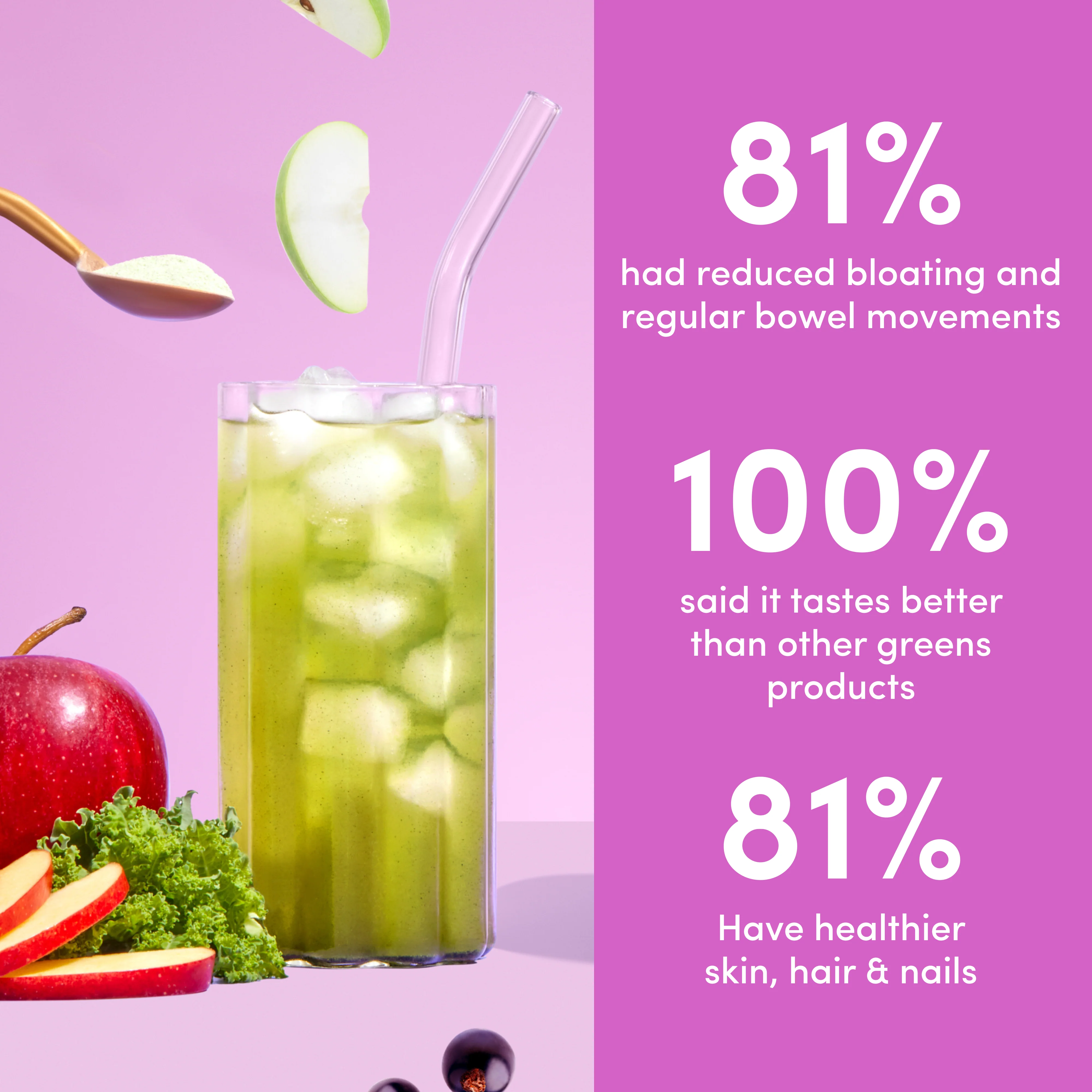 Apple Blackcurrant Super Beauty Greens - 308g - Image 3
