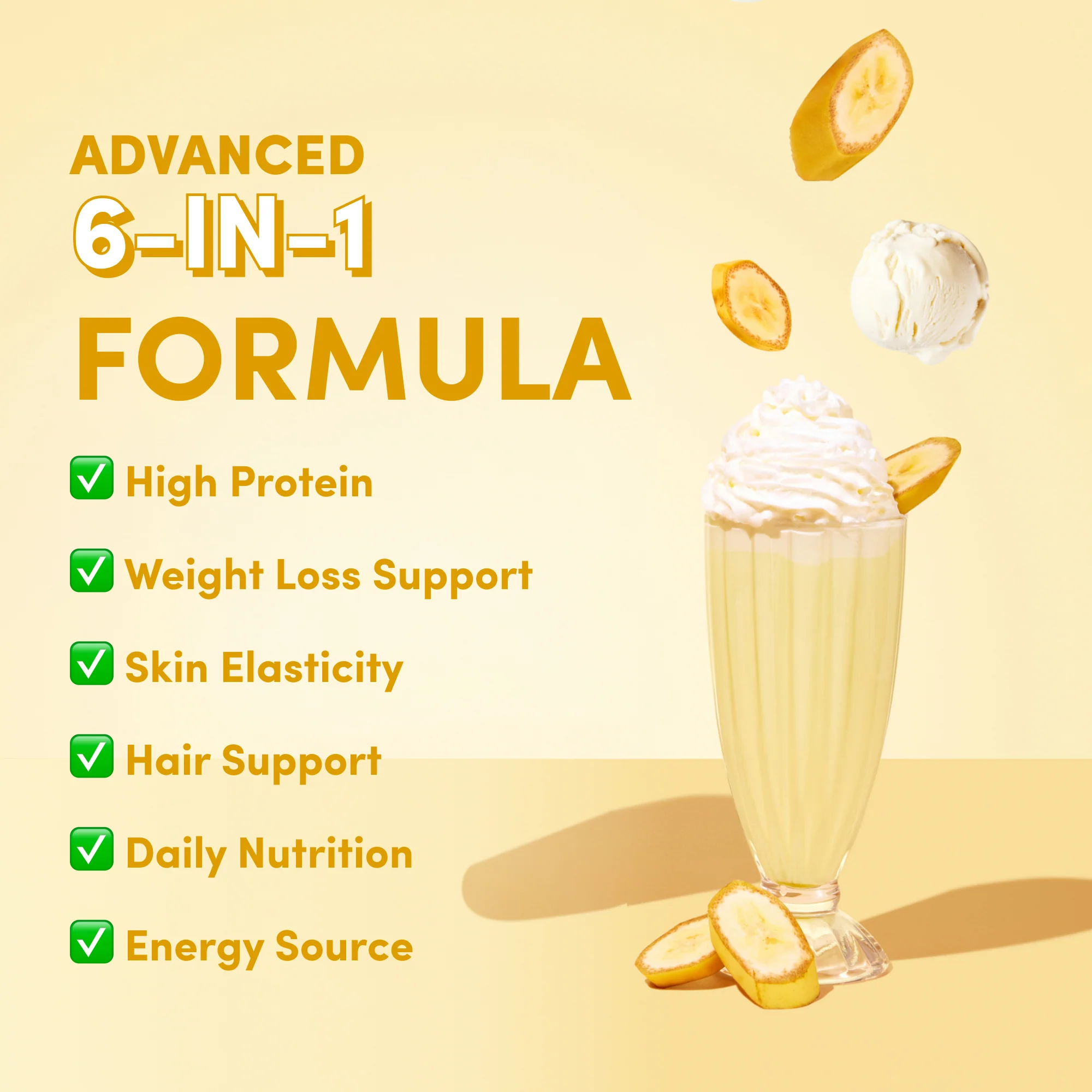 Banana Milkshake Collagen Meal Replacement - 756g - Image 5
