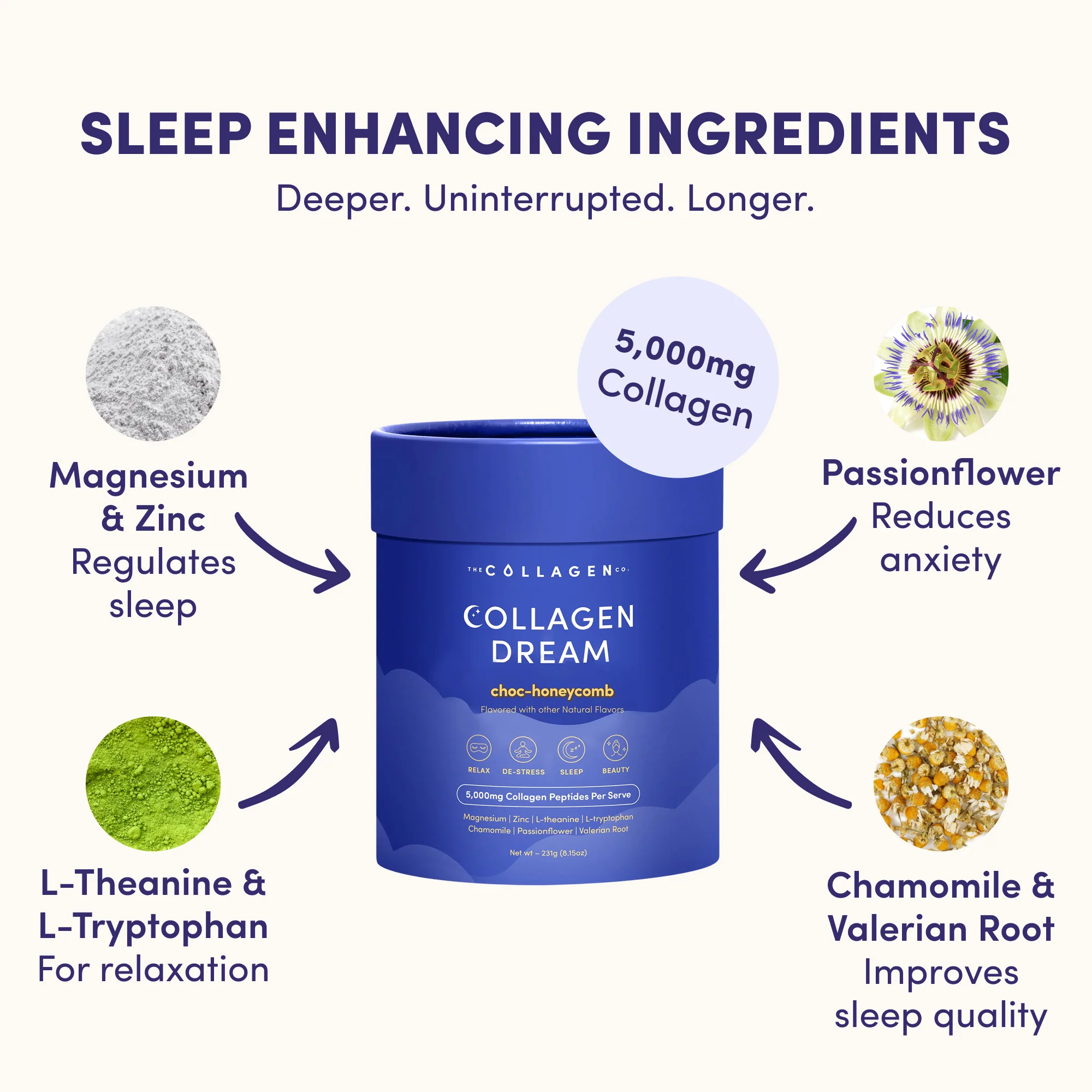 Choc-Honeycomb Collagen Dream Advanced Sleep Formula Hot Chocolate - 231g - Image 4
