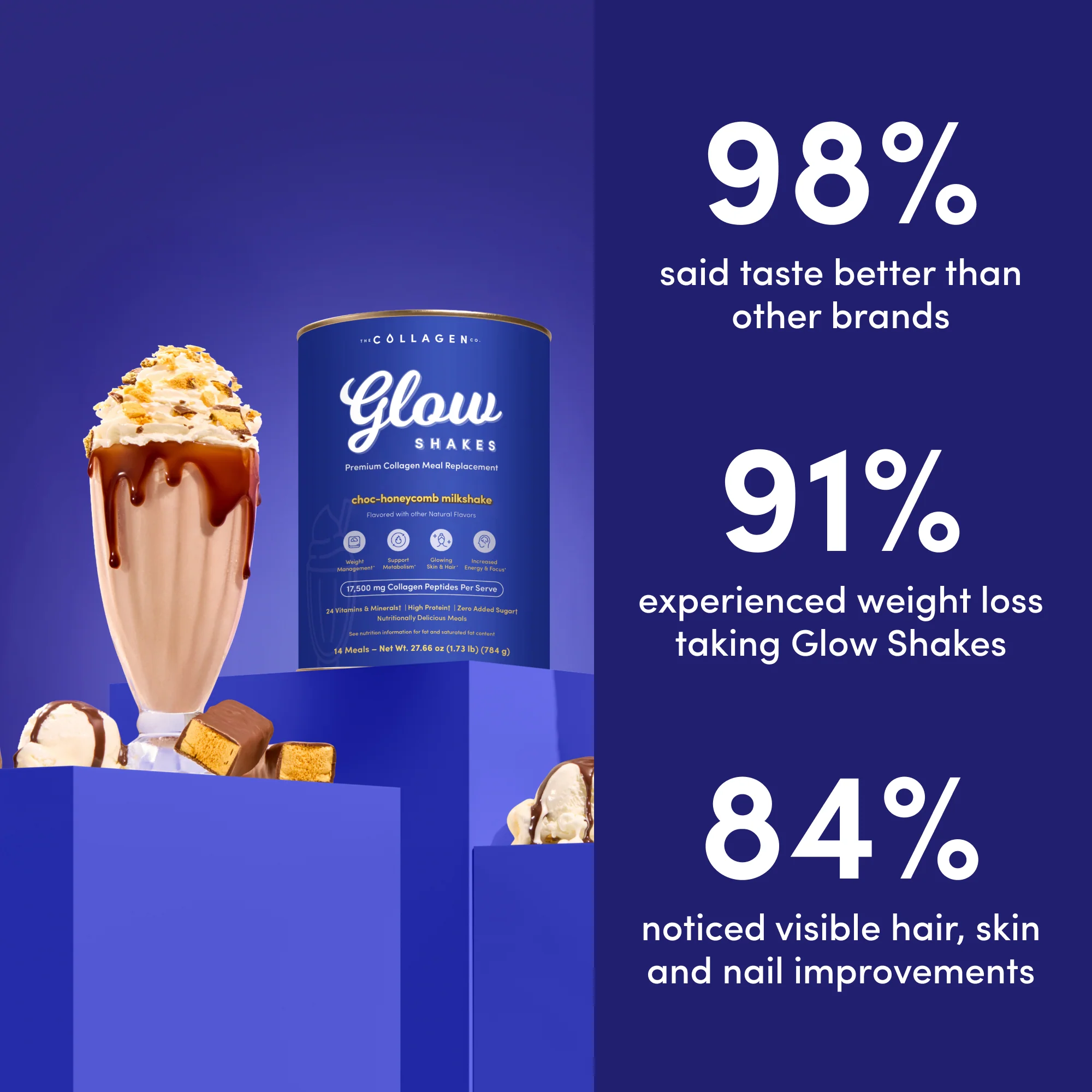 Choc-Honeycomb Collagen Meal Replacement - 784g - Image 3