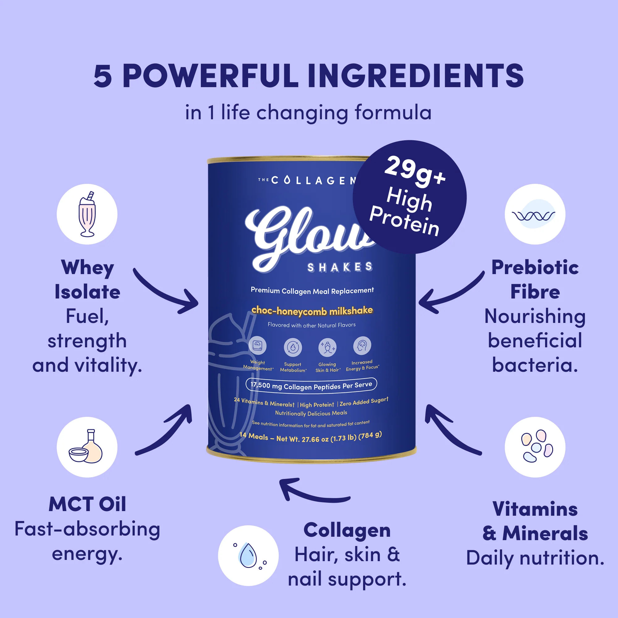 Choc-Honeycomb Collagen Meal Replacement - 784g - Image 4