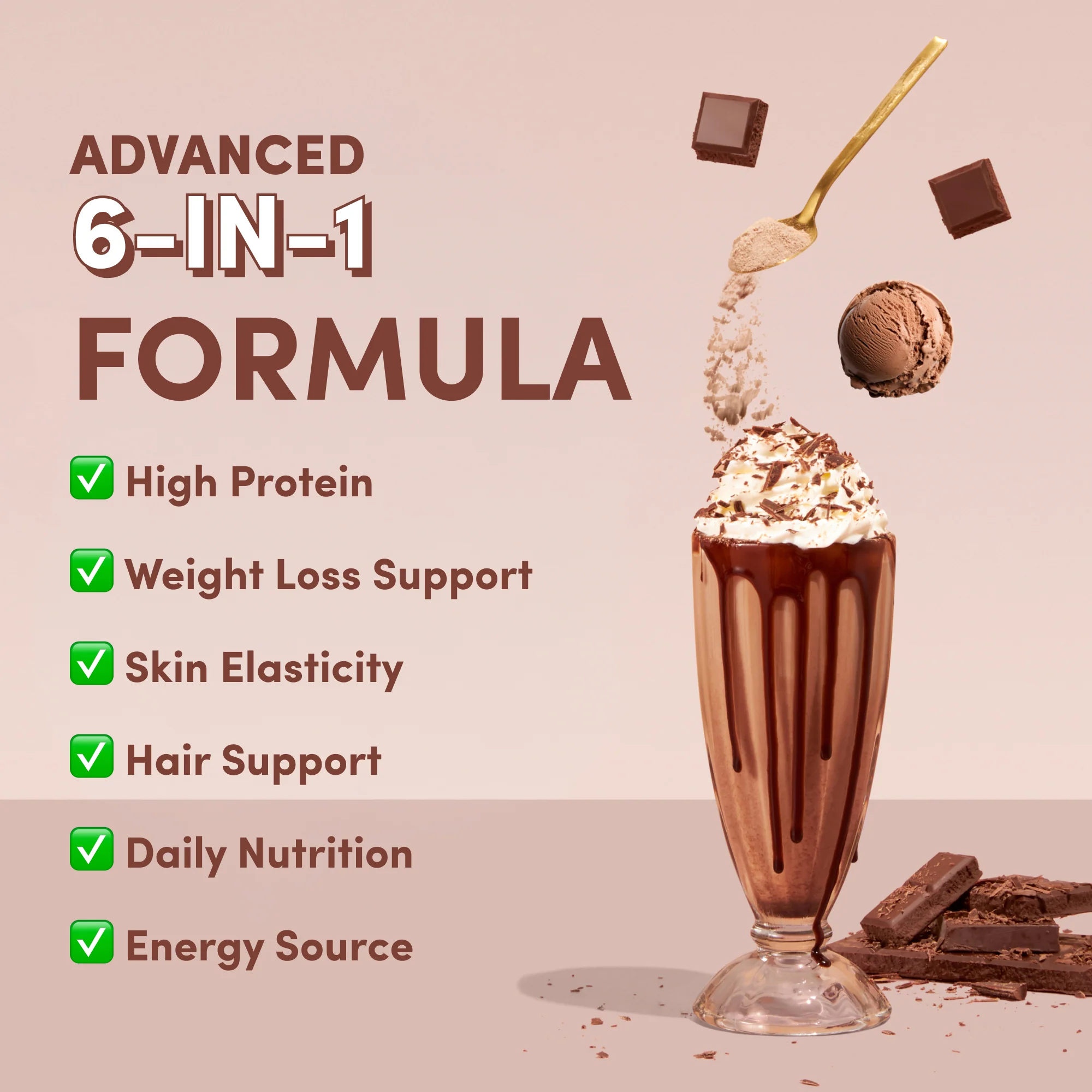 Chocolate Milkshake Collagen Meal Replacement - 756g - Image 5
