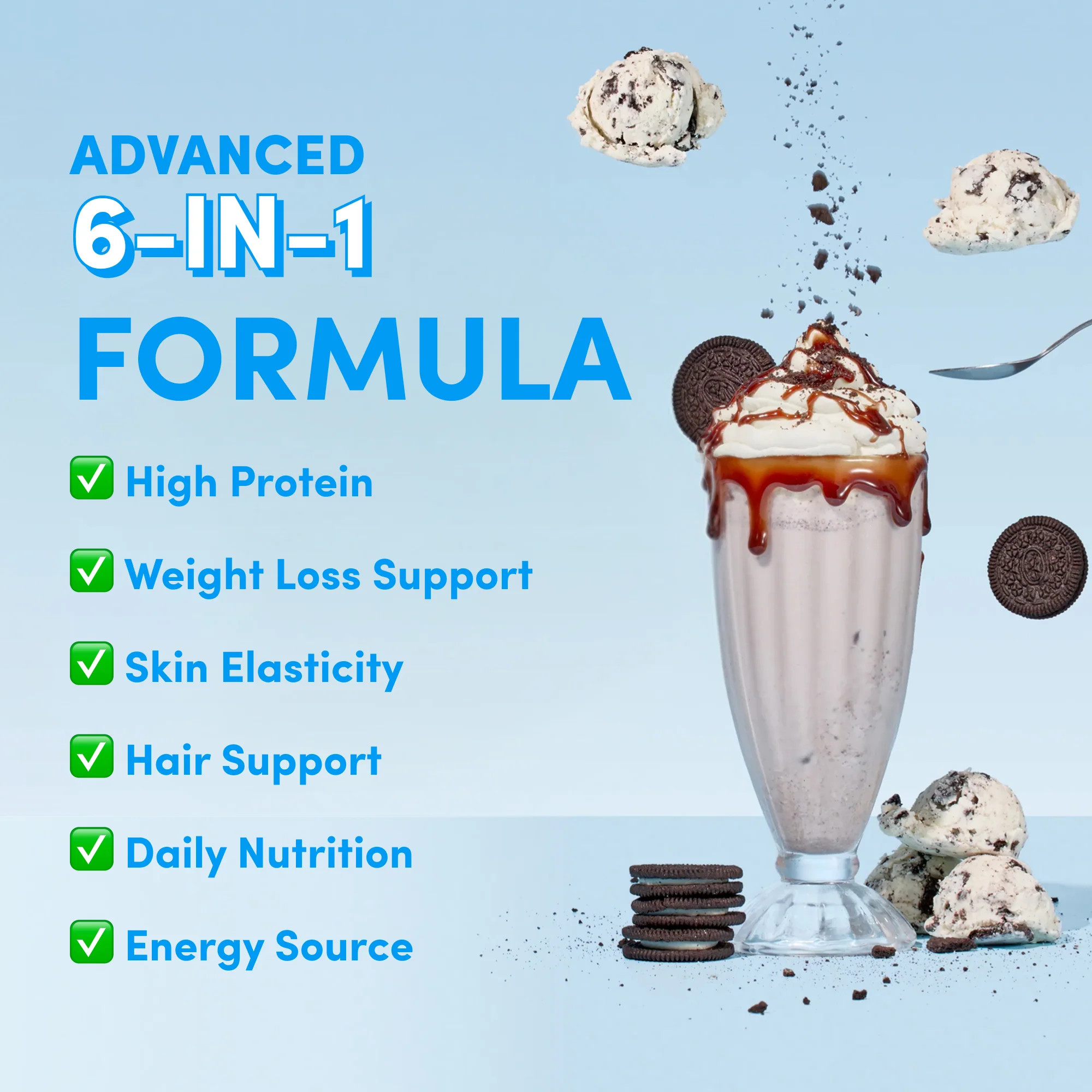 Cookies & Cream Collagen Meal Replacement - 784g - Image 5