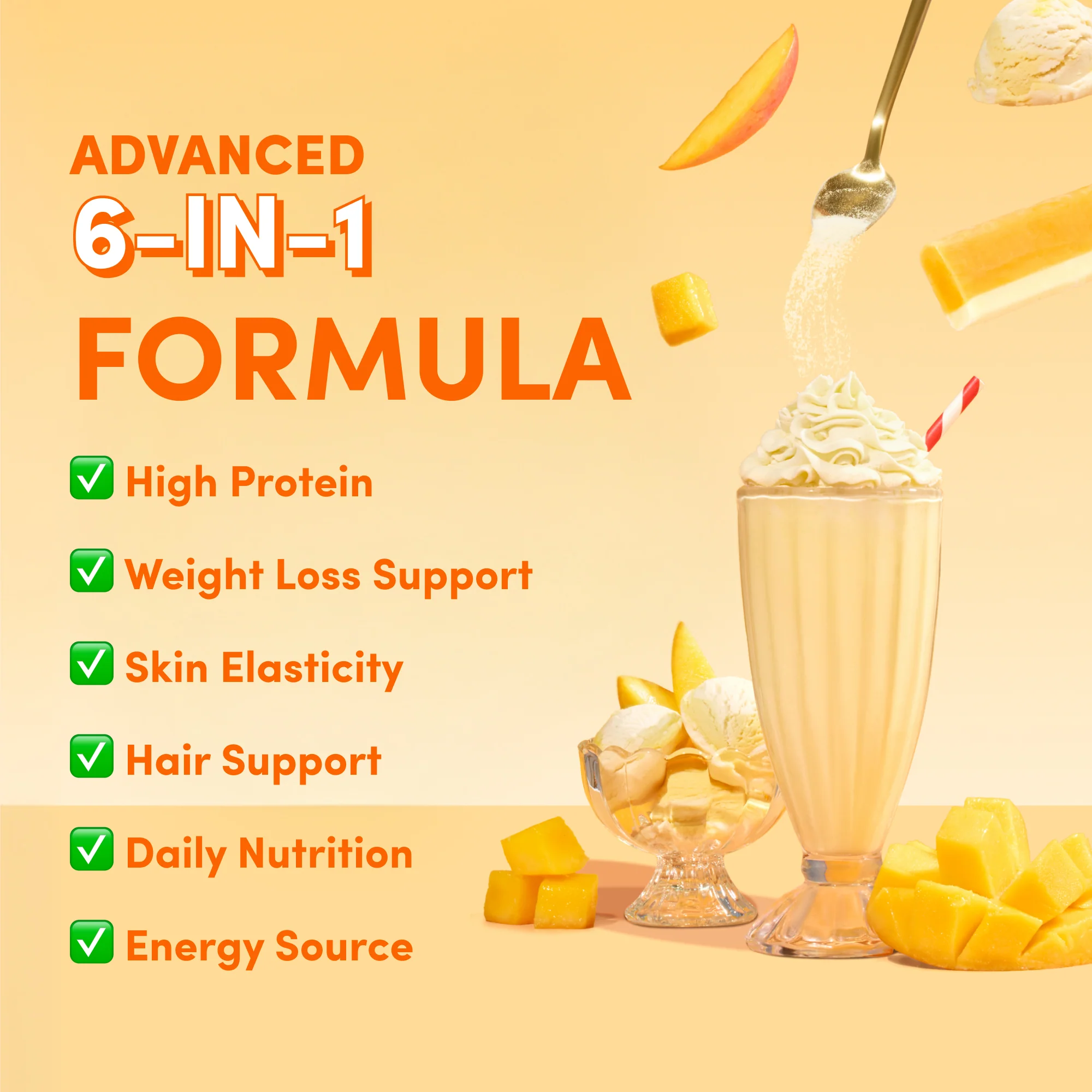 Mango & Ice Cream Collagen Meal Replacement - 756g - Image 4