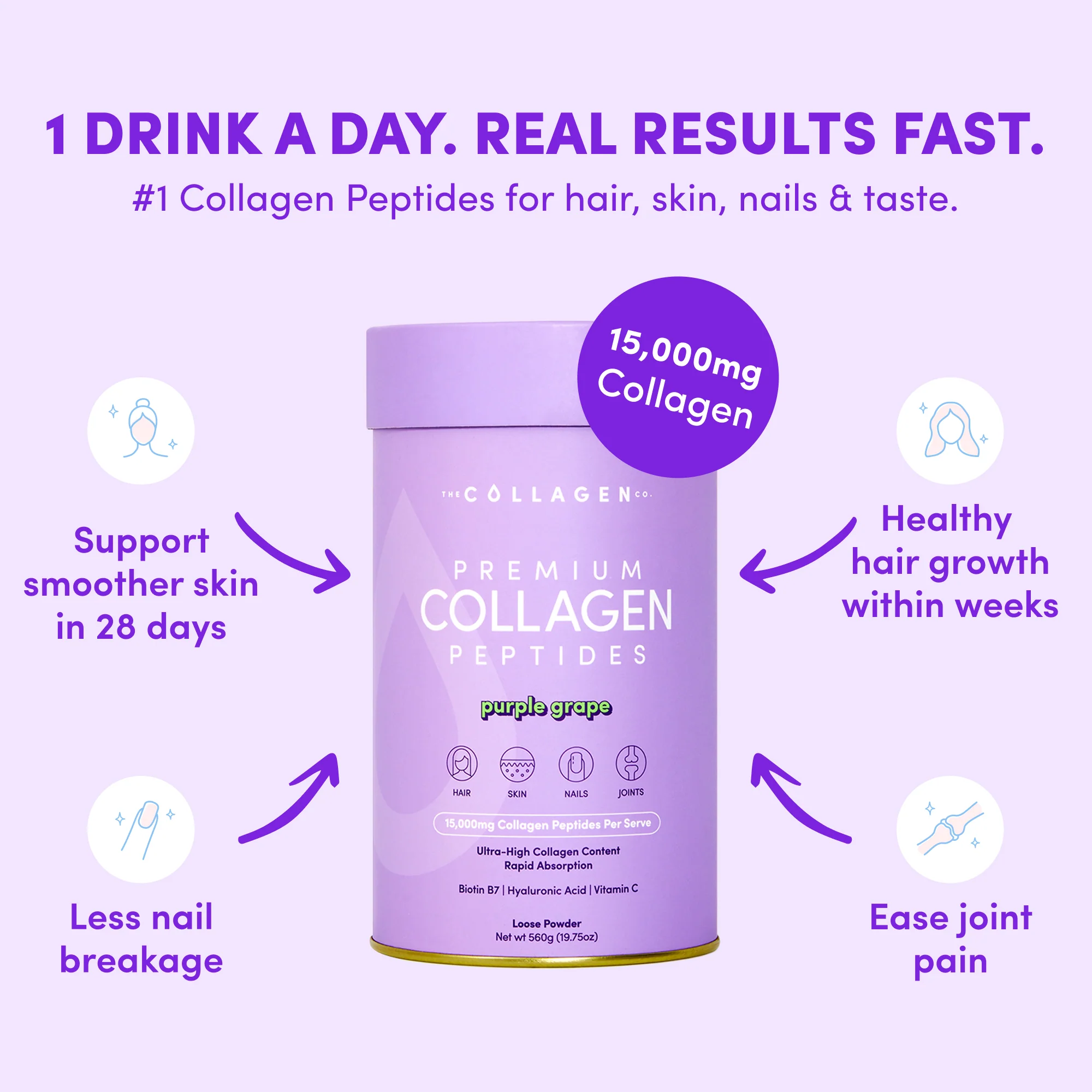Purple Grape Collagen Powder - 560g - Image 4