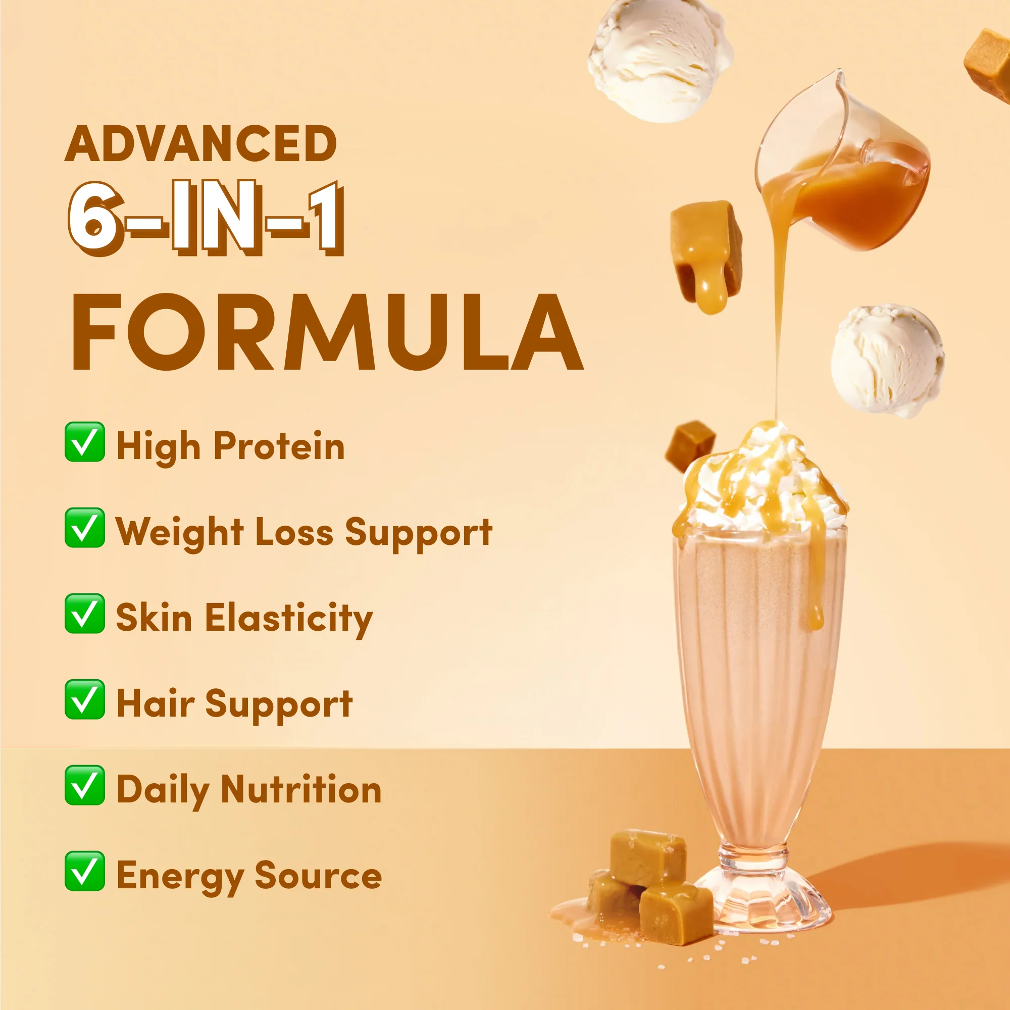 Salted Caramel Milkshake Collagen Meal Replacement - 756g - Image 5