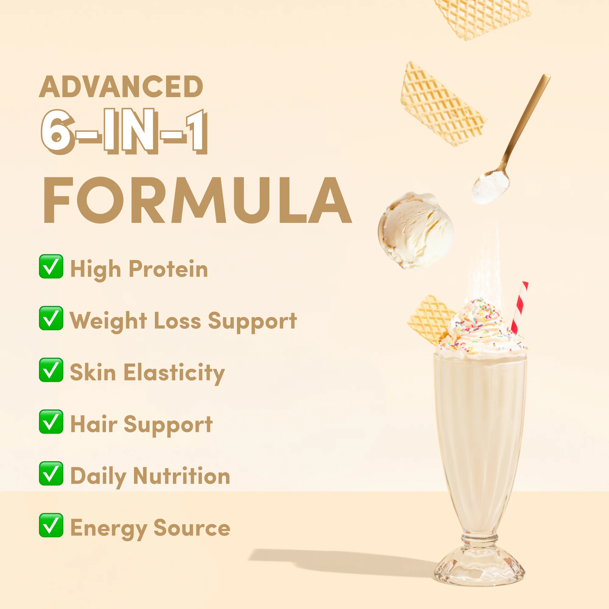 Vanilla Milkshake Collagen Meal Replacement - 756g - Image 5
